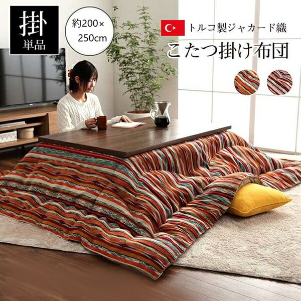 こたつ用布団 カバー こたつ用掛け布団 こたつ布団 シェニール エスニック アシュリー 200×250cm 7801039 78011の画像