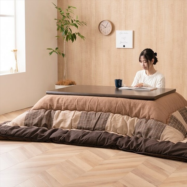 こたつ布団 日本製 和モダン チェック柄 『葉月』205×205cm こたつ用布団 カバー こたつ用掛け布団 115162013010_2