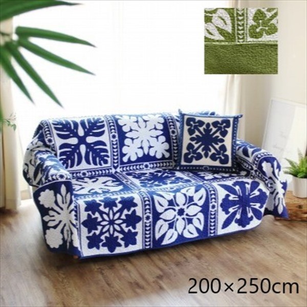 ハワイアンキルト　ソファカバー　タペストリー　マルチカバー マルチカバー ソファーカバー 2畳 185×190cm キルトカバー ラグ