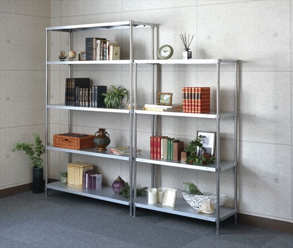 ＼レビューでプレゼント／収納家具 本棚 ラック カラーボックス ウォールシェルフ PROFACE ガルバシェルフ 3段 90×120cm GGS3-35901の画像