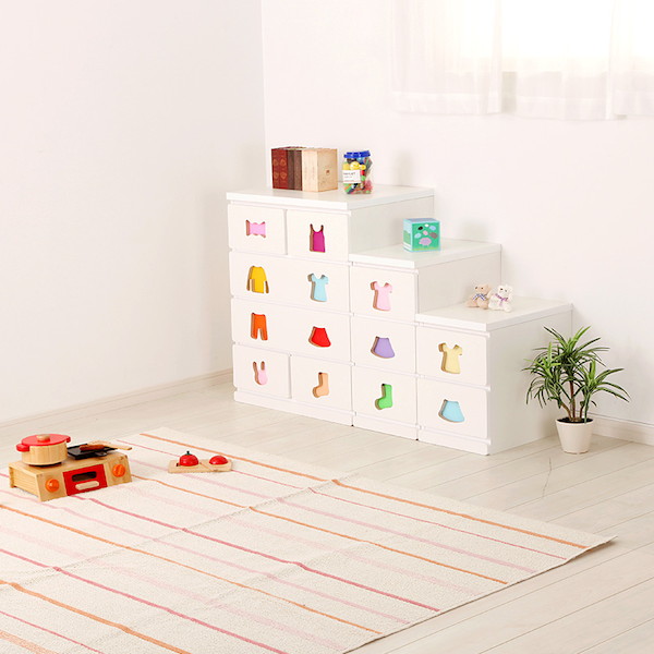 [TRAINING KIDS CHEST] おかたづけしたくなるチェスト 6杯 子供部屋用収納 タンス チェスト 完成品 TSC-_4