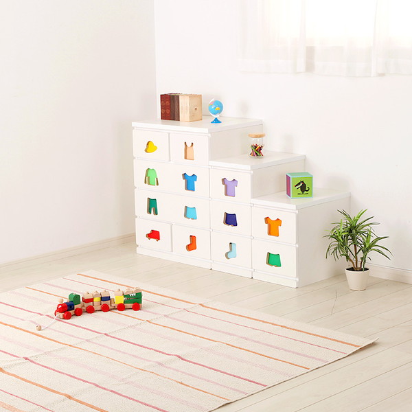 [TRAINING KIDS CHEST] おかたづけしたくなるチェスト 6杯 子供部屋用収納 タンス チェスト 完成品 TSC-_5