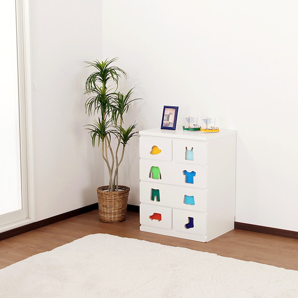 [TRAINING KIDS CHEST] おかたづけしたくなるチェスト 6杯 子供部屋用収納 タンス チェスト 完成品 TSC-_6