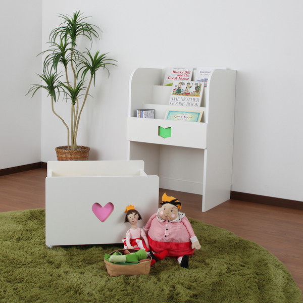＼レビューでプレゼント／[TRAINING KIDS CHEST] おかたづけしたくなるワゴン付マガジンラック 子供部屋用収納 絵本棚 完成_5