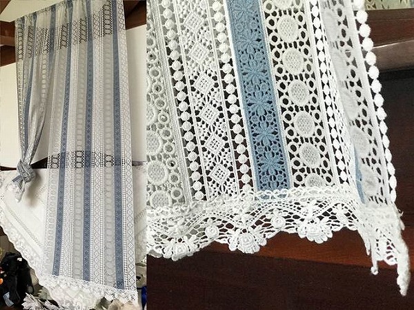 ＼レビューでプレゼント／ルサックシリーズ のれん 7598471 のれん 目隠し レース 刺繍 ラグジュアリー かわいい エレガント 高級感_2
