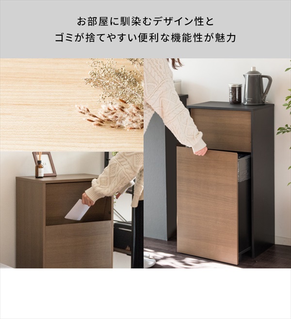 ゴミ箱 キャスターダストボックス Helios（ヘリオス）幅45cm 45L DB-F1100 ゴミ箱 蓋つき おしゃれ スタイリッシ_3