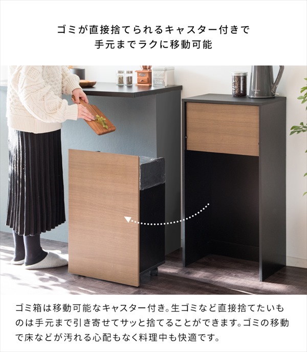 ゴミ箱 キャスターダストボックス Helios（ヘリオス）幅45cm 45L DB-F1100 ゴミ箱 蓋つき おしゃれ スタイリッシ_6