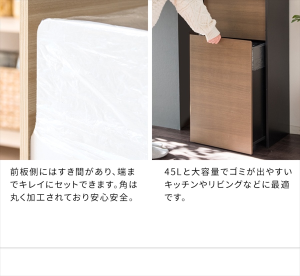 ゴミ箱 キャスターダストボックス Helios（ヘリオス）幅45cm 45L DB-F1100 ゴミ箱 蓋つき おしゃれ スタイリッシ_9