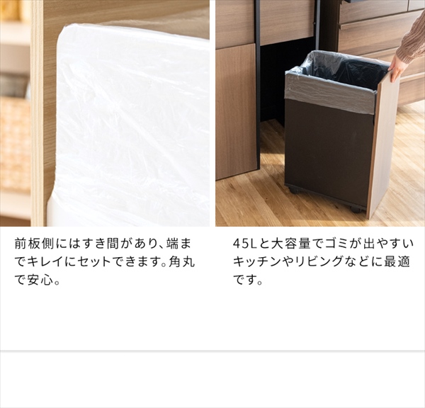 ゴミ箱 分別キャスターダストボックス Helios（ヘリオス）幅60.5cm 45L×2 DB-F2100 ゴミ箱 蓋つき おしゃれ_11