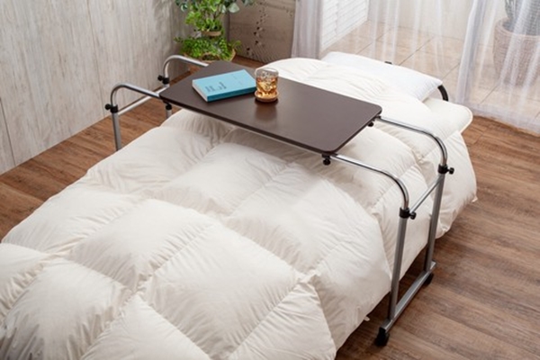 伸縮式フリーテーブル 介護用品 介護用ベッド 寝具 ベッドサイド