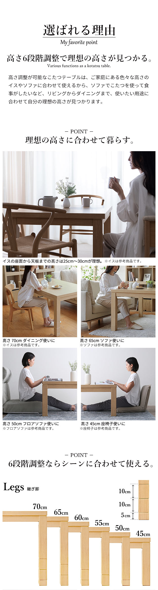 季節家電 こたつ 電気こたつ 6段階に高さが調節できるハイタイプこたつ スクット 80x80cm こたつ本体のみ こたつ コタツ この画像