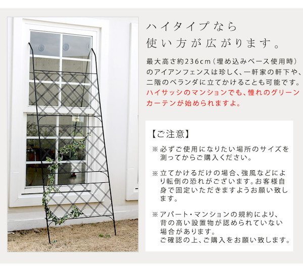 ＼レビューでプレゼント／ガーデニング 農業 フラワースタンド 園芸ラック アイアン製グリーンカーテン アーガイル 2枚組 IFGC011-2P-BLK フェン_6