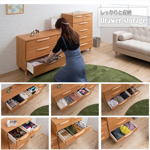 北欧 ヴィンテージ スタイル ローチェスト 110cm 収納家具 押入れ収納 押入れ用チェスト ke-0005 ke-0009 完の画像