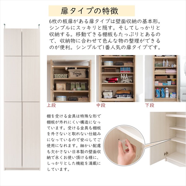 ＼レビューでプレゼント／壁面薄型ランドリーラック 扉 収納家具 ランドリー サニタリーチェスト ku-0028 ku-0032 完成品 ALの画像