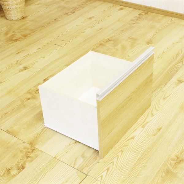 ＼レビューでプレゼント／すぐに使える完成品 コンパクト国産レンジ台 引出しタイプ 木目ナチュラル 収納家具 キッチン収納 レンジボード RB-02Nの画像