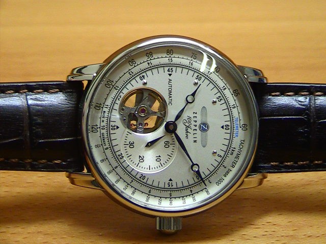 ツェッペリン 腕時計 ZEPPELIN 100周年記念モデル 76621 メンズ (正規輸入品) セミスケルトン仕様の自動巻き最新作
