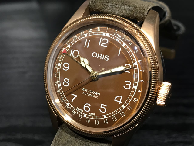 オリス 腕時計 ORIS ビッグクラウン ブロンズ ポインターデイト ブロンズ製ケース 40mm ビンテージスタイル 送料無料 正規輸入品