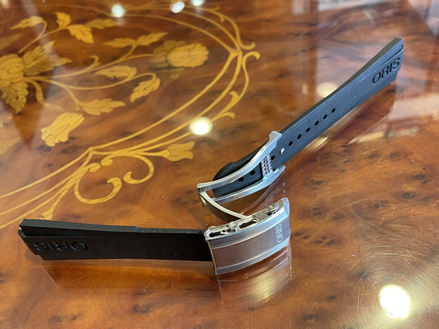 ORIS ブラックラバーベルト 01 427 174 FC WILLIAMS ORIS オリス 腕時計 アクイス キャリバー400 専用 24mm