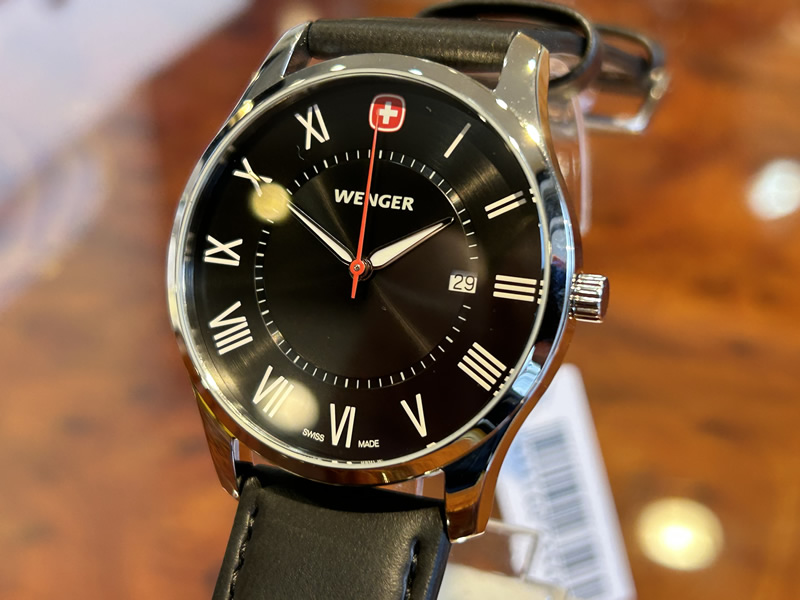 【あすつく】 ウェンガー WENGER 腕時計 CITY CLASSIC シティクラシック 42mm ブラック文字盤 01.1441.138 クォーツ  国内正規品