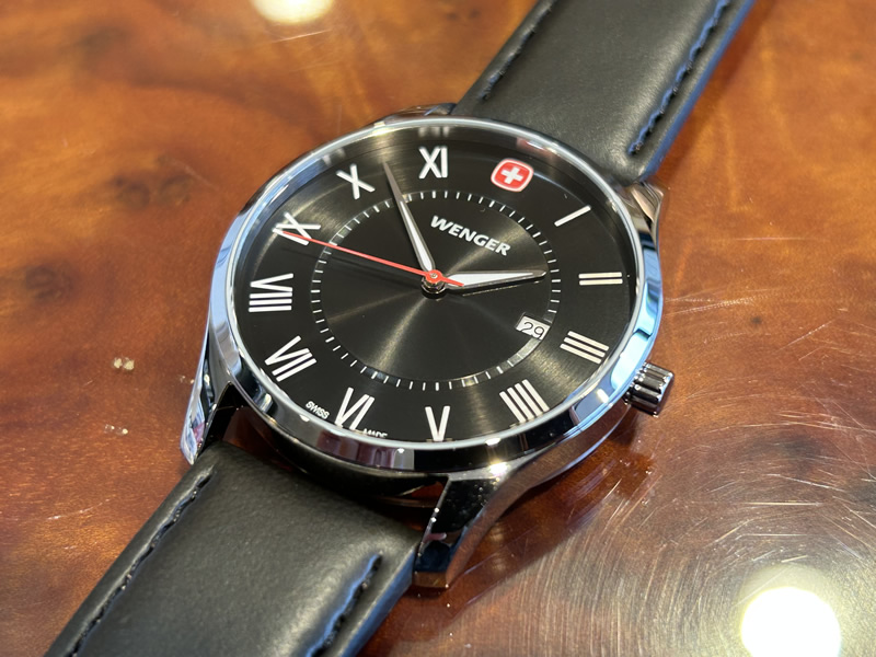 【あすつく】 ウェンガー WENGER 腕時計 CITY CLASSIC シティクラシック 42mm ブラック文字盤 01.1441.138 クォーツ  国内正規品