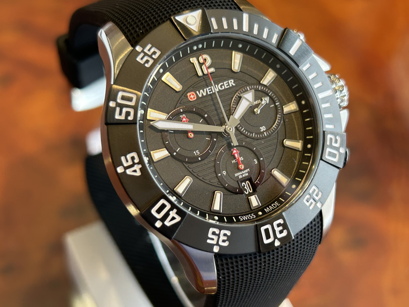 あすつく ウェンガー 腕時計 WENGER Seaforce Chrono シーフォース クロノグラフ 43mm ブラック文字盤  01.0643.118 クォーツ 国内正規品 : 010643118 : 優美堂 - 通販 - Yahoo!ショッピング