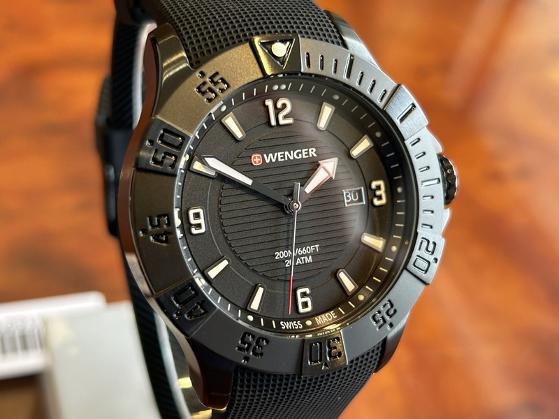 新品 未使用 Wenger メンズ ステンレススチール クォーツ