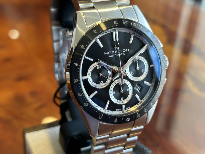 ハミルトン 腕時計 HAMILTON ジャズマスター パフォーマー クロノグラフ 自動巻き 42mm メタルブレス H36606130 送料無料｜yuubido-oyabu｜04