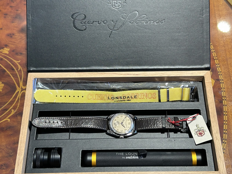 クエルボイソブリノス 腕時計 Cuervo y Sobrinos 世界限定 82ピース LONSDALE ロンズデール Oscuro Ref.3160-1O 希少限定モデル 正規商品｜yuubido-oyabu｜16