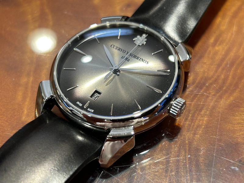 【未使用】クエルボ　ヒストリアドール用純正 アリゲーターベルト　BA用 クエルボイソブリノス 腕時計 Cuervo y Sobrinos ヒストリアドール