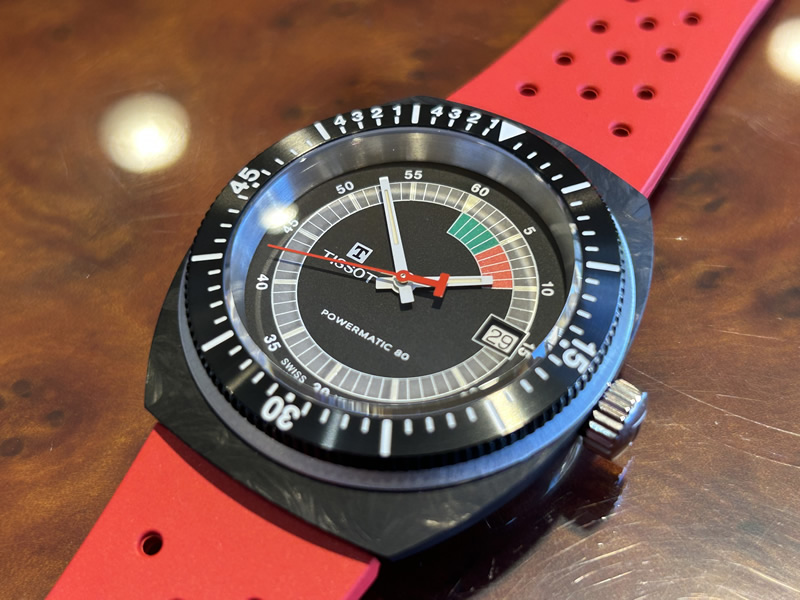ティソ 腕時計 TISSOT シデラル マーブル調 フォージドカーボンケース T145.407.97.057.02の画像