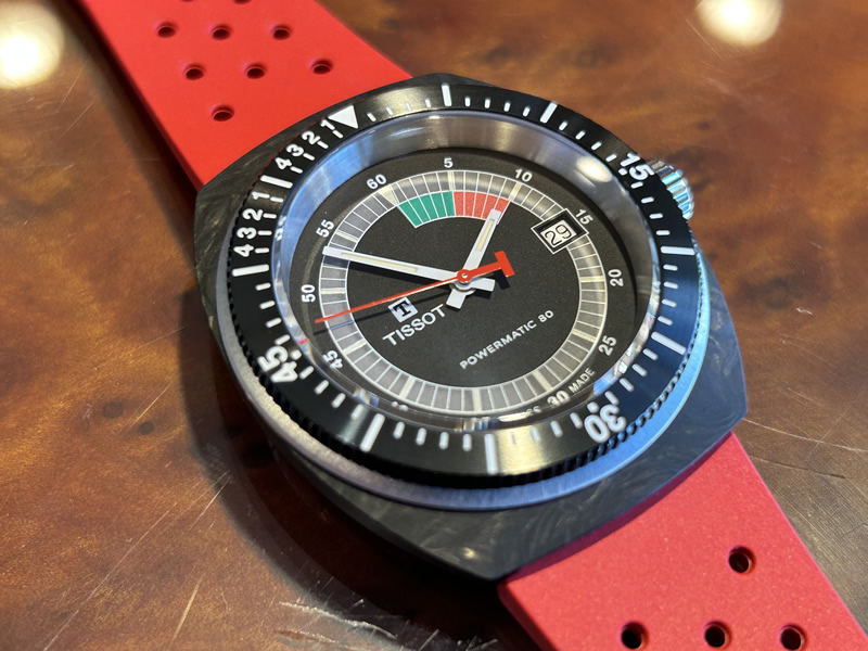 ティソ 腕時計 TISSOT シデラル マーブル調 フォージドカーボンケース T145.407.97.057.02の画像