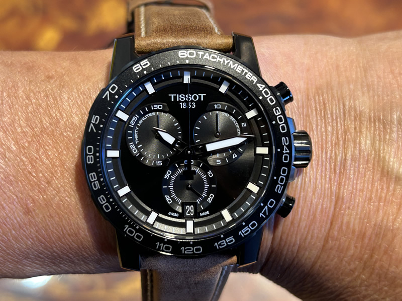 TISSOT ティソ 腕時計 スーパースポーツ クロノ ブラック文字盤 T125