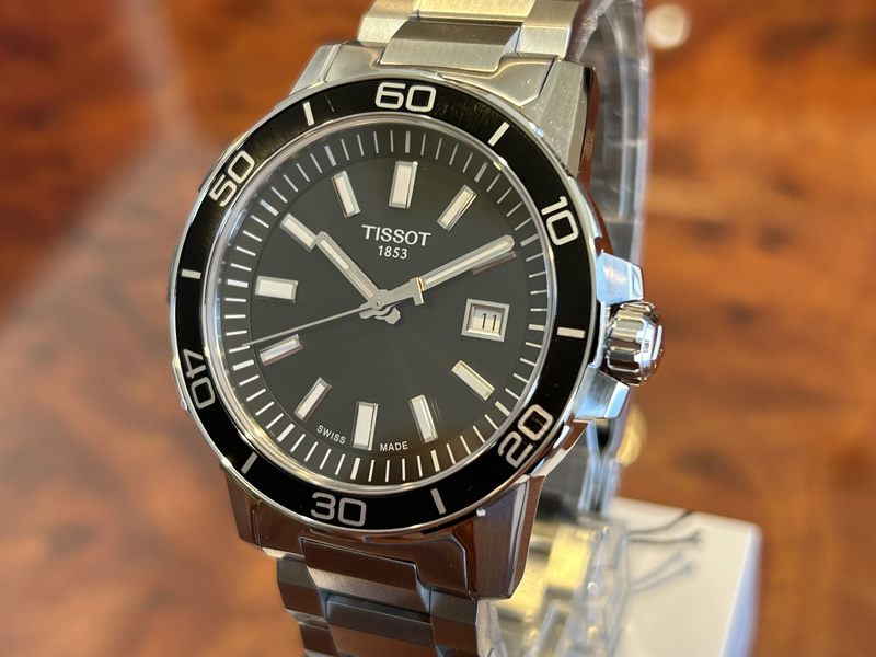 TISSOT スーパースポーツ クォーツ ブラック文字盤 ブレスレット T1256101105100 正規輸入品の画像