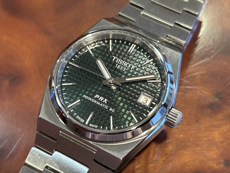 ティソ 腕時計 TISSOT PRX 35mm ピーアールエックス パワーマティック80 グリーン文字盤 T137.207.11.091.00 PRX オートマチック｜yuubido-oyabu｜12