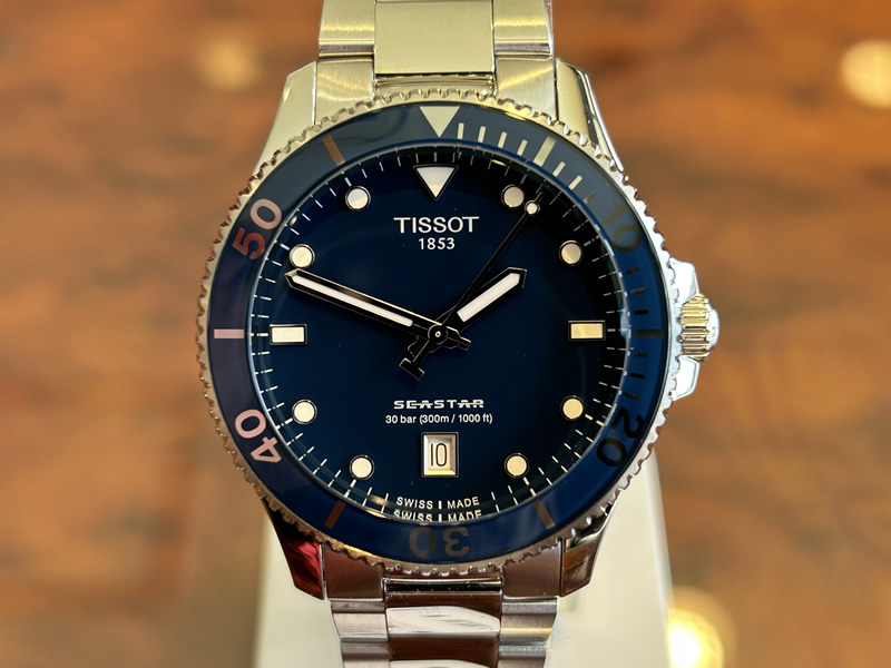 ティソ 腕時計 TISSOT 男女兼用 クォーツ 腕時計 シースター 1000 40MM ブルー文字盤 ステンレススチール T120.410.11.041.00｜yuubido-oyabu｜02