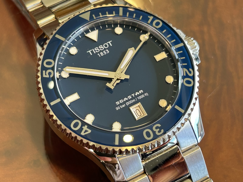 ティソ 腕時計 TISSOT 男女兼用 クォーツ 腕時計 シースター 1000 40MM ブルー文字盤 ステンレススチール  T120.410.11.041.00