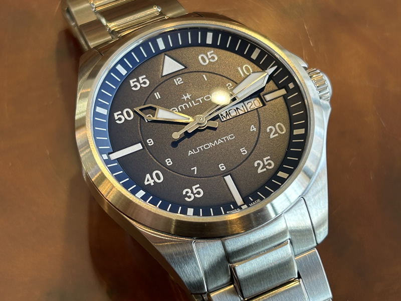 KHAKI AVIATION ハミルトン 腕時計 HAMILTON カーキ