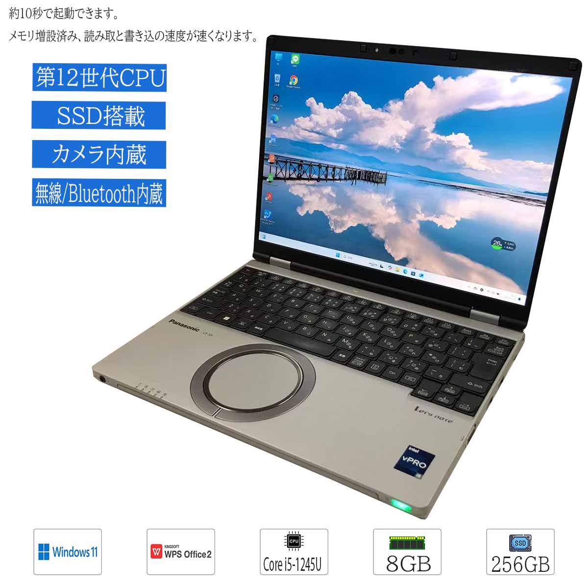 Let's note 【CPU第12世代 office搭載 】中古ノートパソコン モバイル