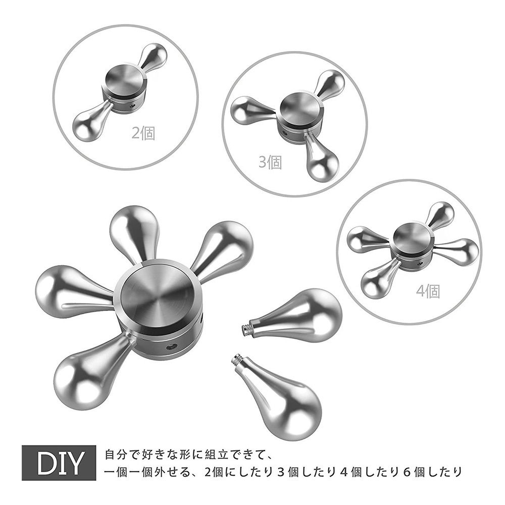 新型DIY ハンドスピナー 水道 Hand Spinner ストレス解消 6枚翼リムーバブル 高速回転 指 スピナー フォーカス玩具大人子供に適用  最大94%OFFクーポン