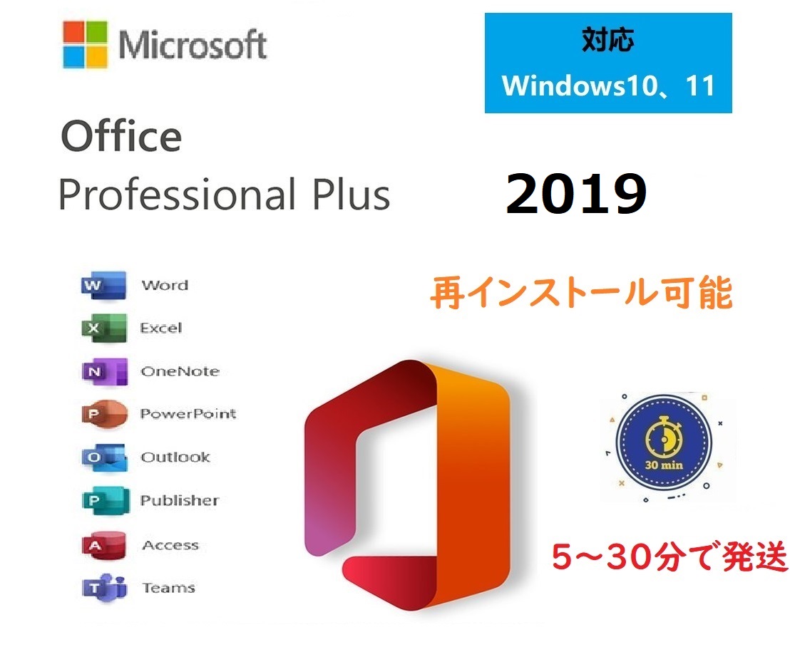 Microsoft Office 2019 Professional Plus送料無料|Windows10 PC1台 代引き不可※[在庫あり][即納可]