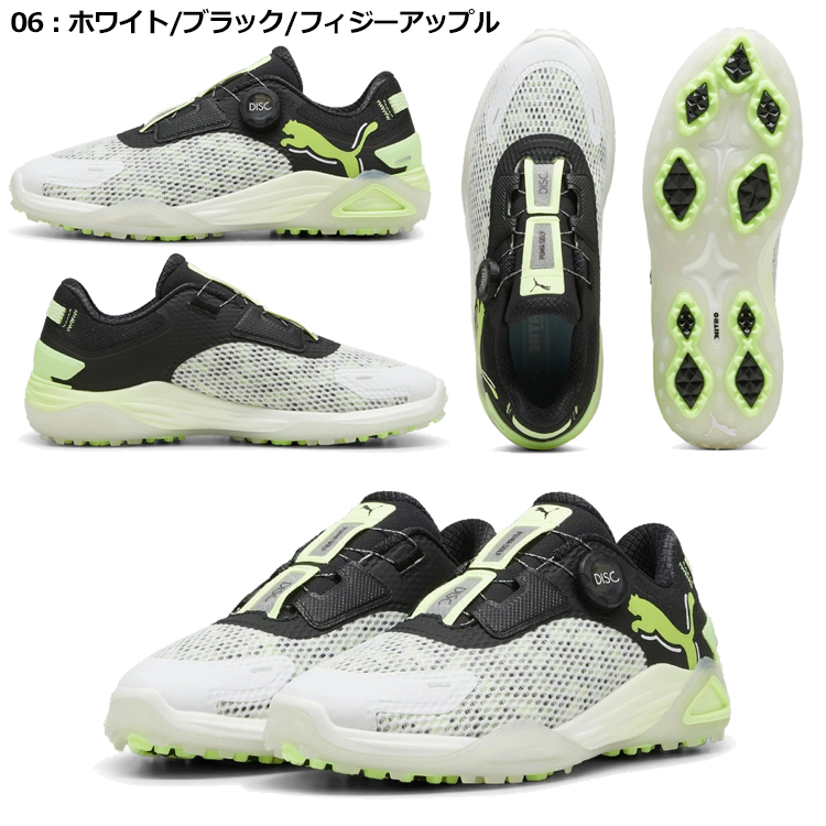 PUMA ゴルフシューズ DISC ホワイト/ブラック Puma DISC ゴルフシューズ ホワイト/ブラック/パープル - メルカリ