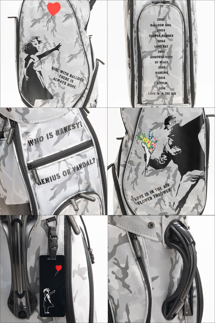 バンクシー カート キャディバッグ BACB-04 【Banksy】迷彩柄【グレー
