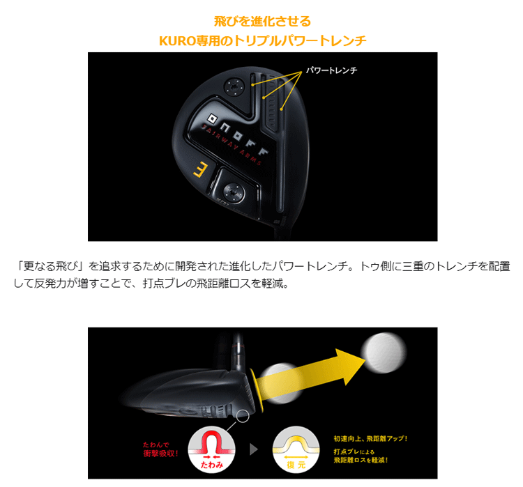 ONOFF（オノフ） 日本正規品 2024年モデル ONOFF FAIRWAY ARMS KURO