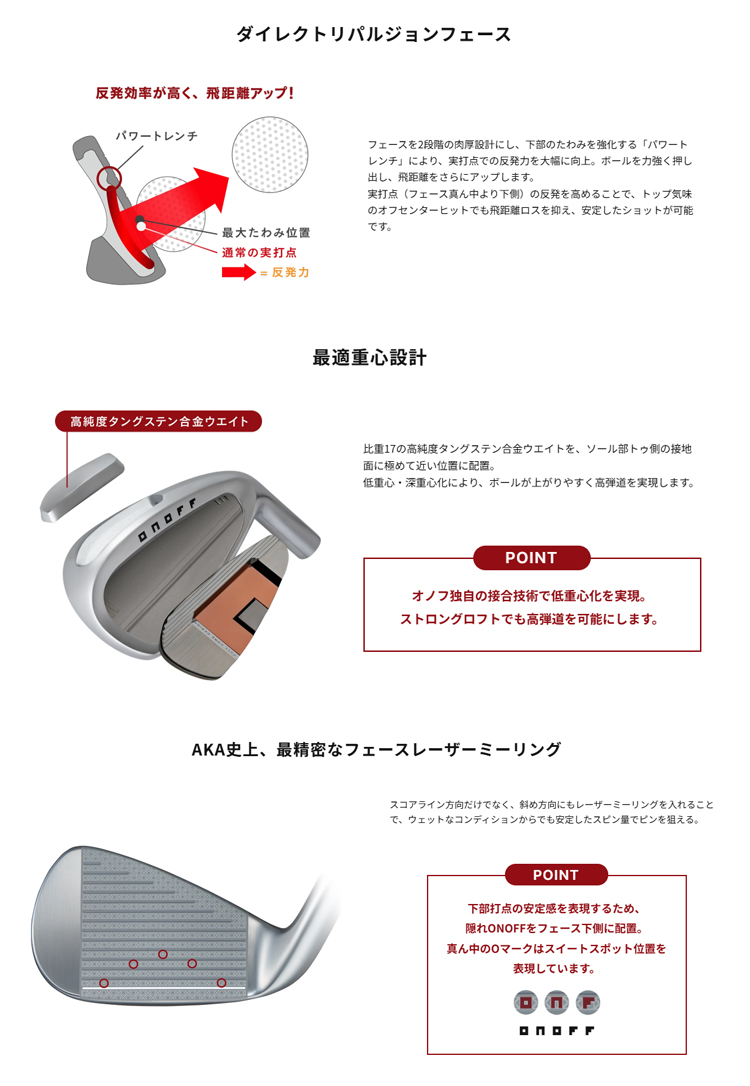 ONOFF（オノフ） 2026年モデル ONOFF IRON AKA グローブライド AKA