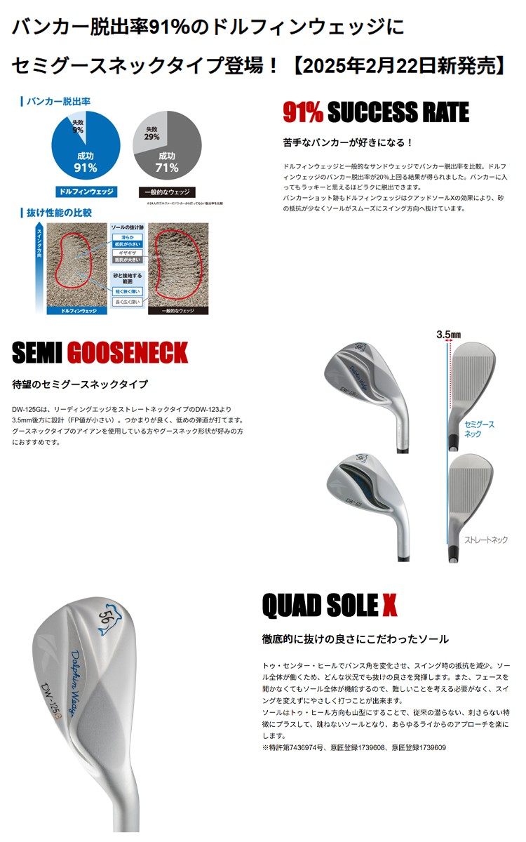 Dolphin Wedge キャスコ ドルフィン ウエッジ DW-125G DYNAMIC