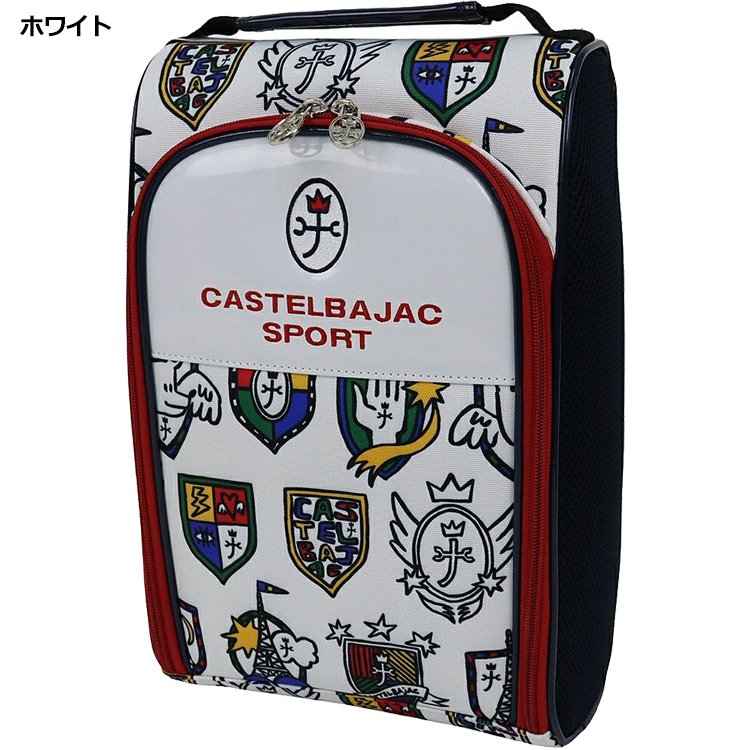 CASTELBAJAC シルバー バッグ(シューズ入れ付き) CASTELBAJAC SPORT カステルバジャック エンブレム柄 シューズ
