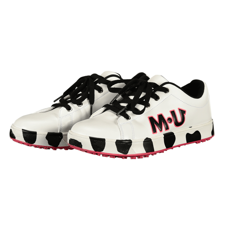 MU SPORTS ◆ダルメシアン柄スパイクレスシューズ 23.0 WH M・U SPORTS MU SPORTS MUスポーツ レディース ダルメシアン柄