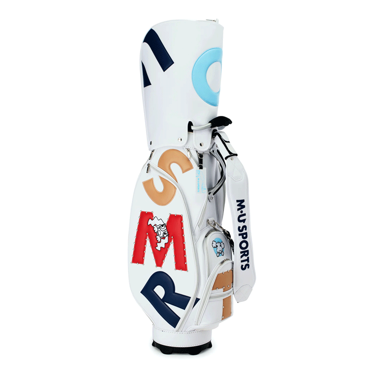 M・U SPORTS MU SPORTS MU スポーツ 大胆ロゴ柄 キャディバッグ ゴルフ