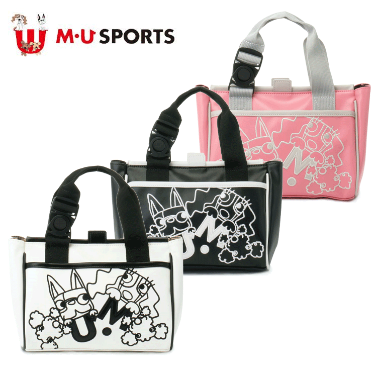 MU SPORTS MU スポーツ キャラクター 単色プリント ポーチ ゴルフ 