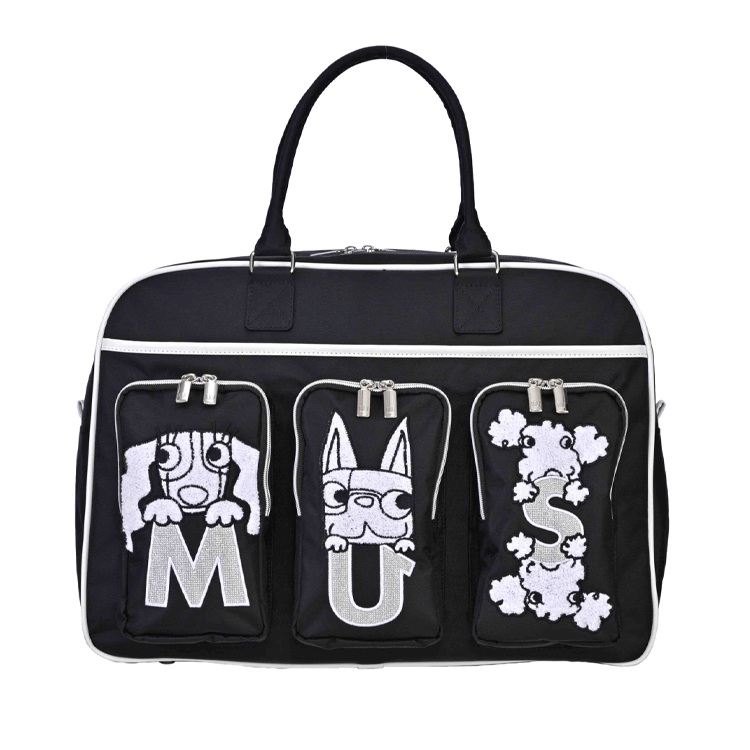 MU SPORTS MU スポーツ 相良刺繍キャラクター ボストンバッグ 